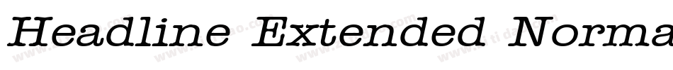 Headline Extended Normal字体转换